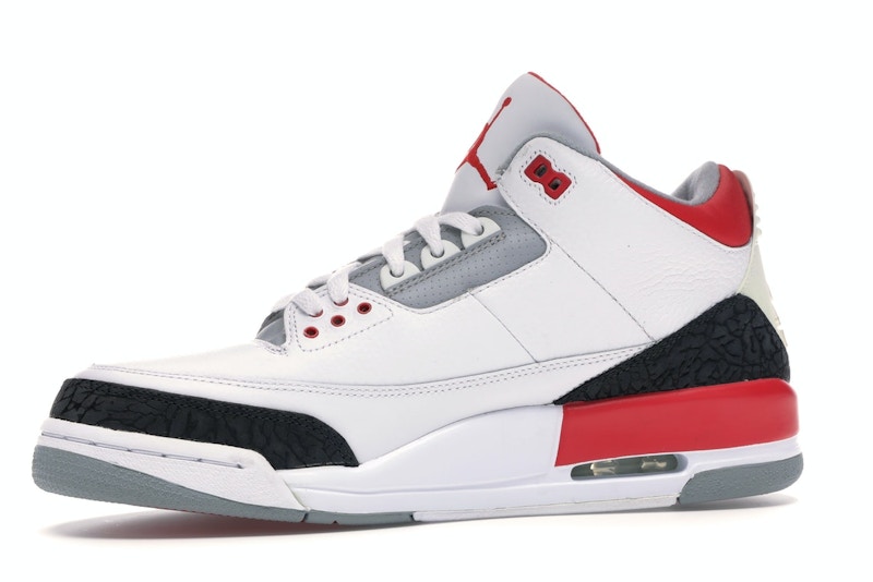 Jordan 3 red black white clearance