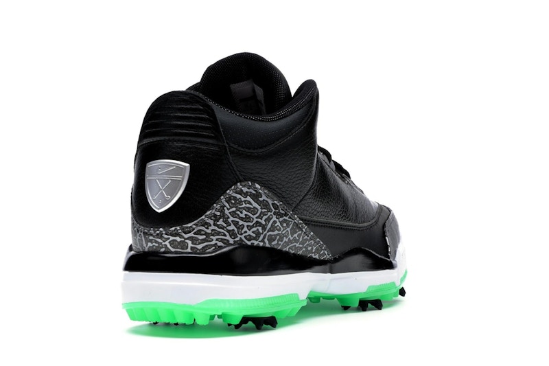 jordan 3 retro golf black green glow
