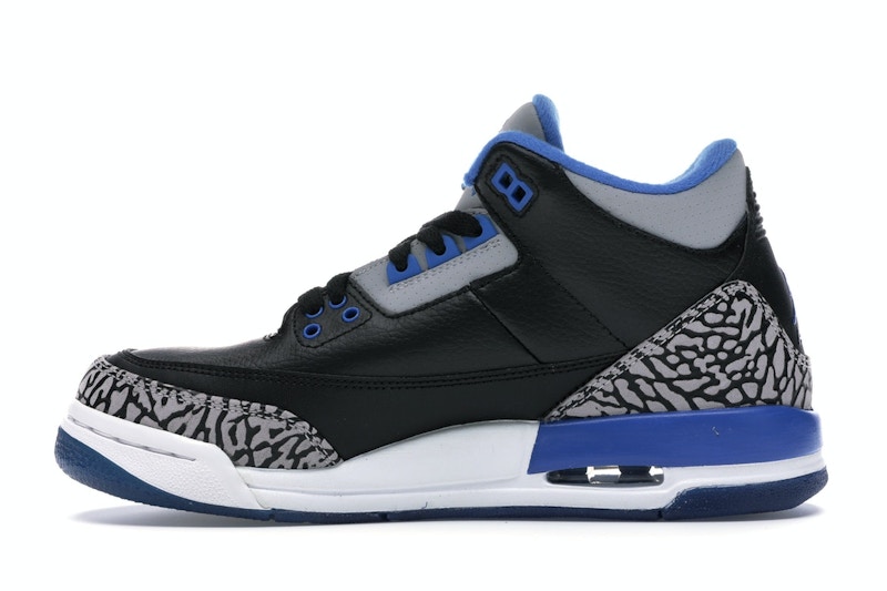 Retro 3 blue and black Sale
