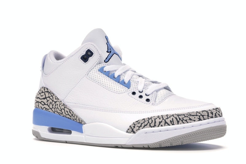 retro 3 unc blue