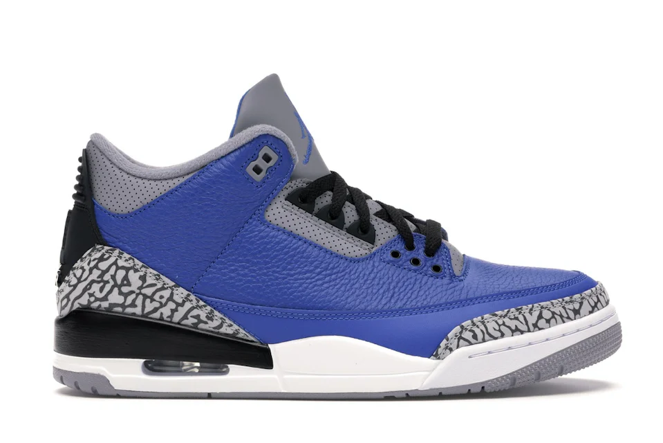 Jordan 3 Retro en azul real y gris hormigón 0