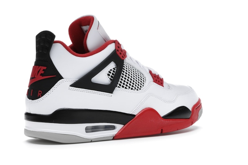 fire red jordan 4 stockx