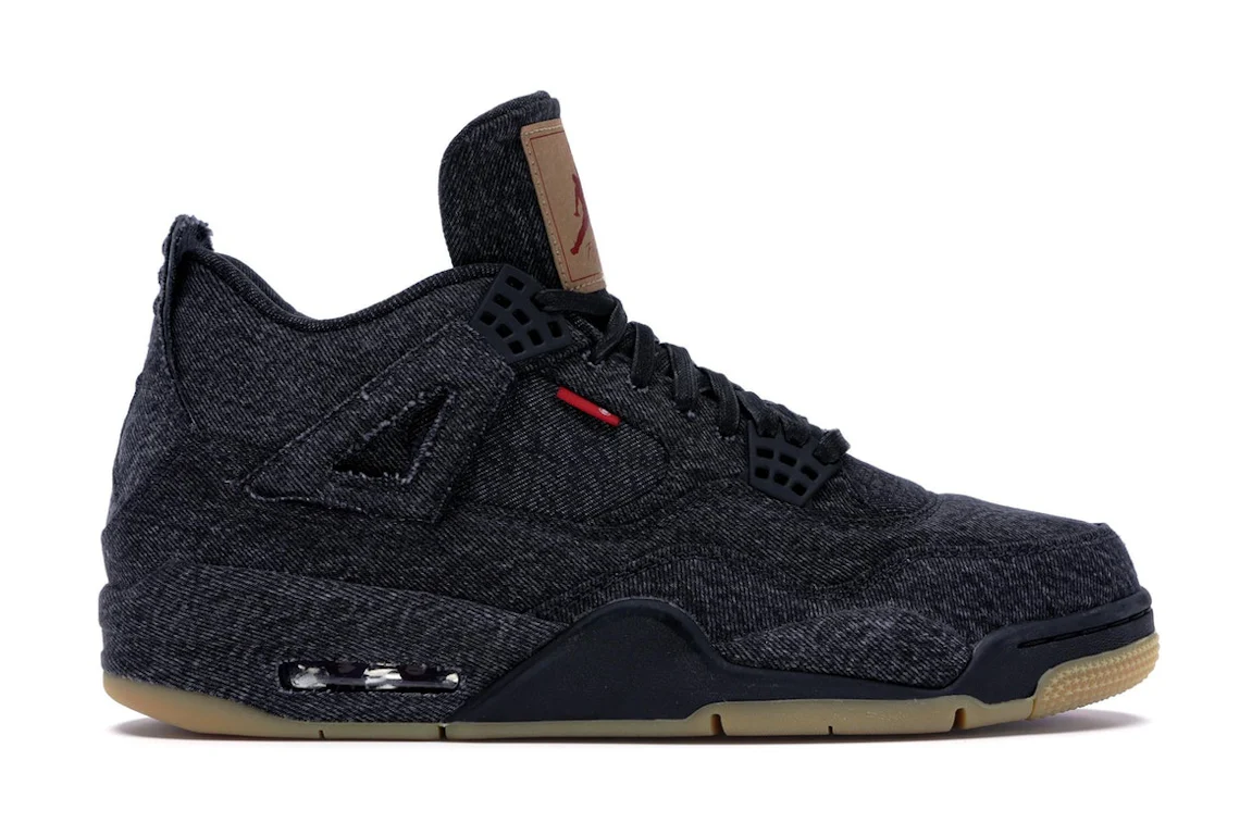 Jordan 4 Retro Levi's Black (Blank Tag) Men's - AO2571 001 - US