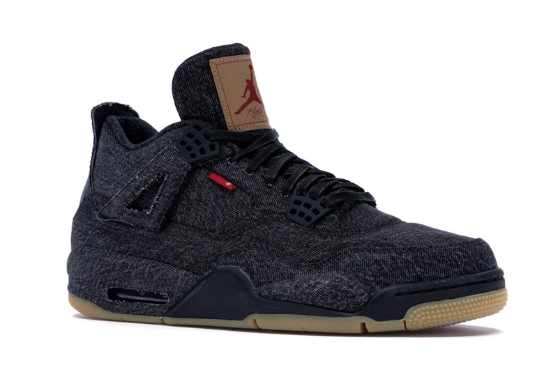 Jordan 4 retro levi's black clearance