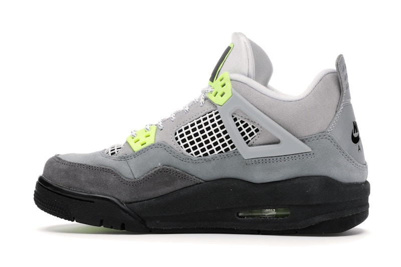 Grey and neon green jordan 4 clearance