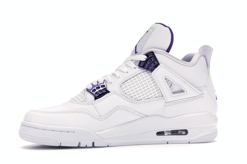 Jordans retro 4 white and purple