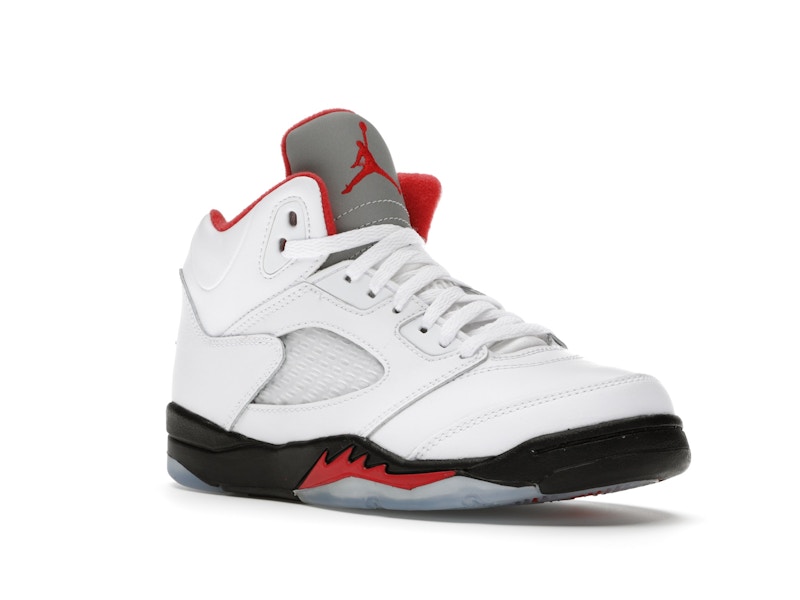 Jordan 5 Retro Fire Red Silver Tongue