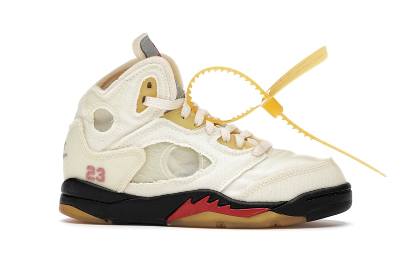 Air jordan 5 off white cream clearance