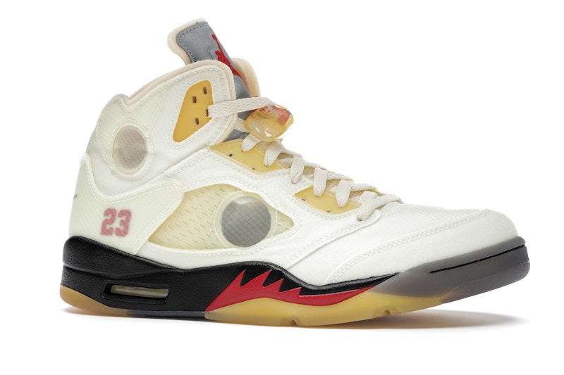 Air jordan 5 off white prix