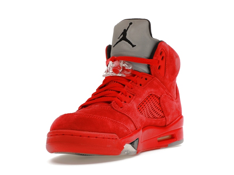 Air jordan 5 suede red clearance