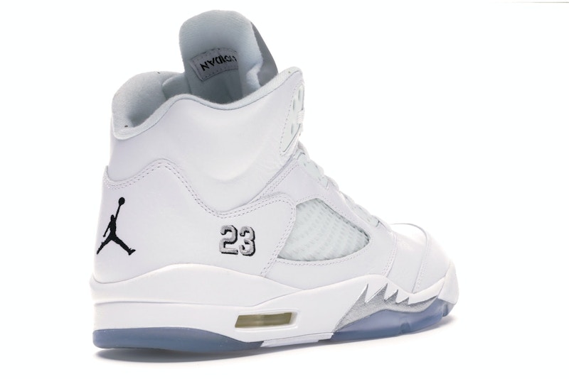 Jordan 5 white silver clearance