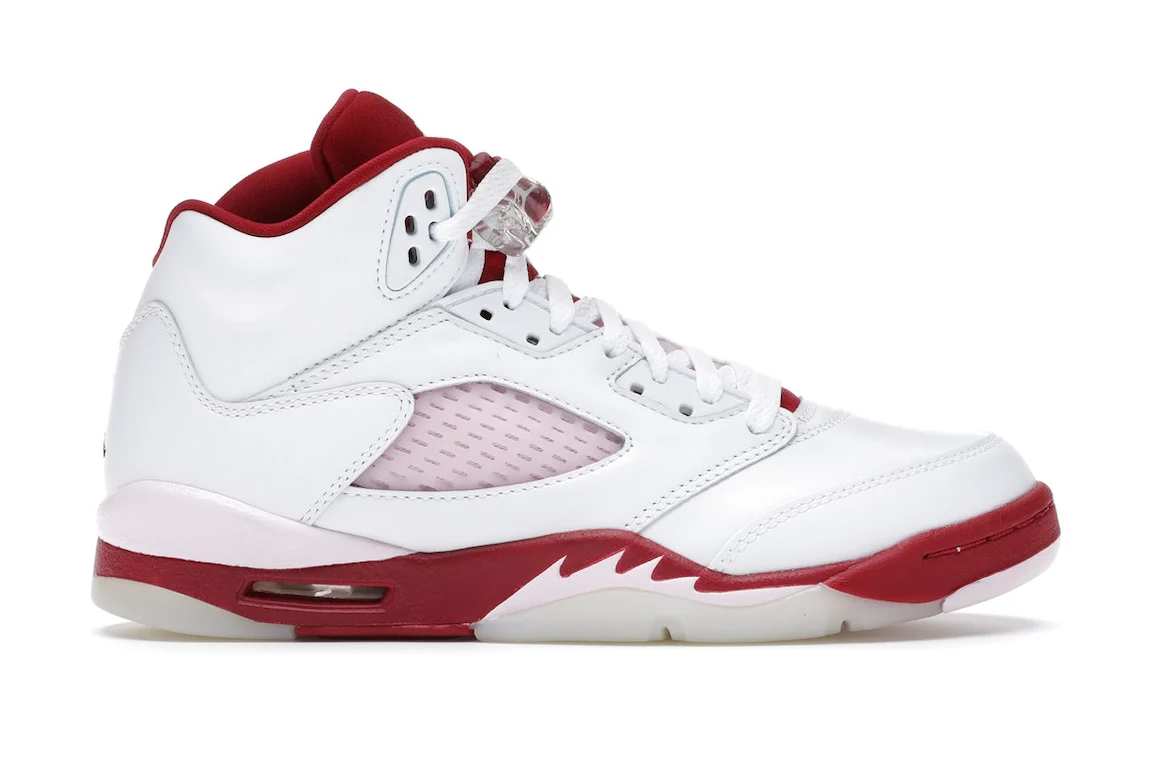 Jordan 5 Retro White Pink Red (GS) Kids' - 440892-106 - US
