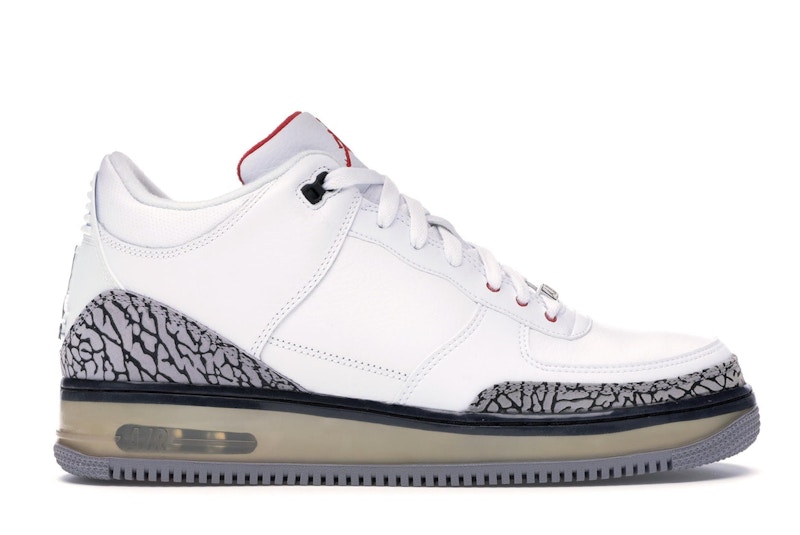 Jordan 3 white cheap red cement