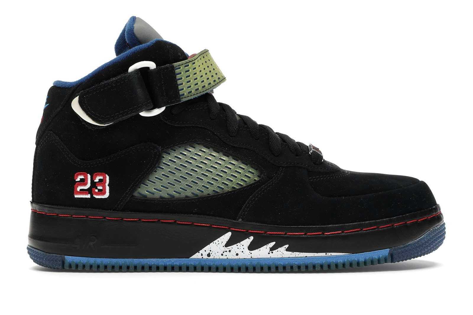 Jordan AJF 5 Black Blue Ribbon Varsity Red - 318608-061