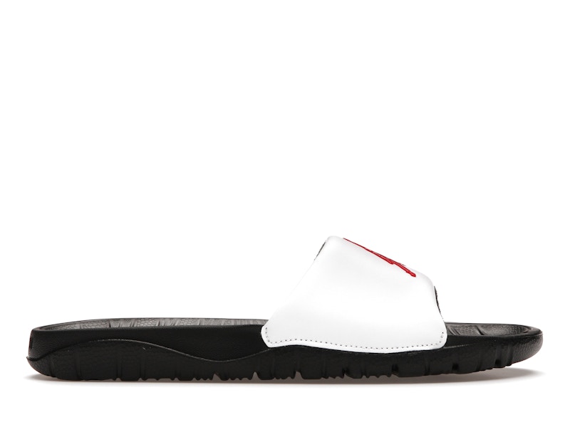 White jordan outlet flip flops