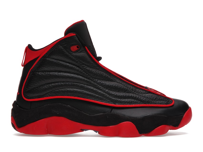 Jordan Mens Pro Strong - Basketball Shoes Black/Red Size 13.0