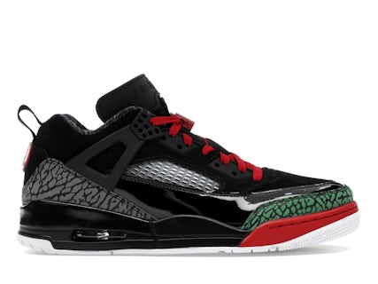 Jordan Spizike Low Black Classic Green White Varsity Red Men's