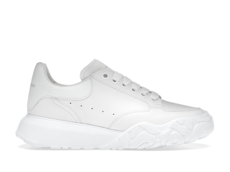 Alexander McQueen Court Trainers White Leather Men's