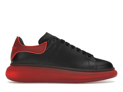 Alexander McQueen Suola traslucida oversize Nero Rosso Uomo