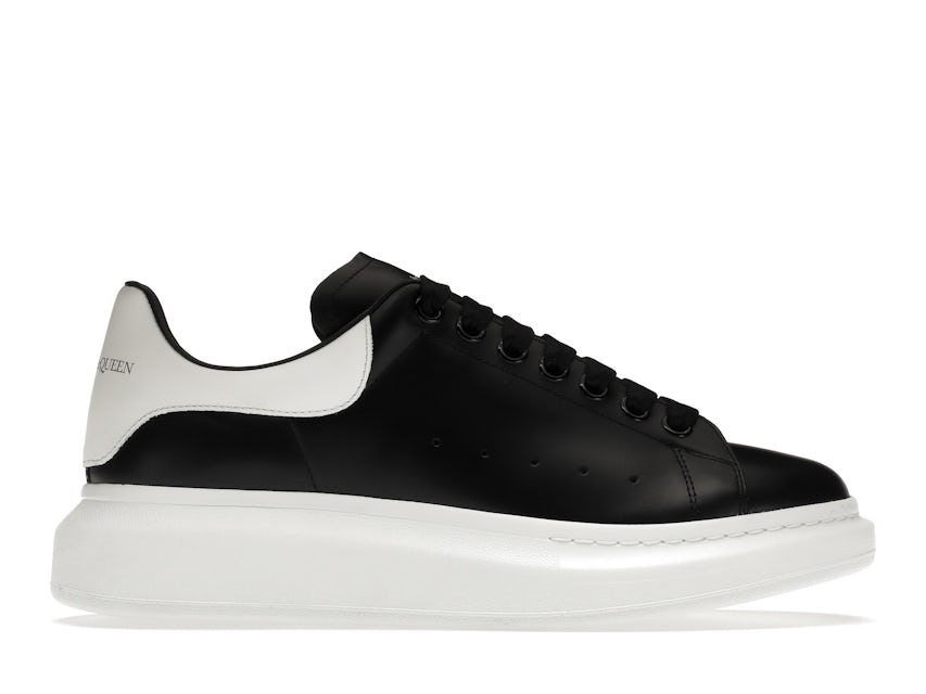 Alexander McQueen Men's Oversized Leather Platform Sneakers - White Paris Blue - Size 12