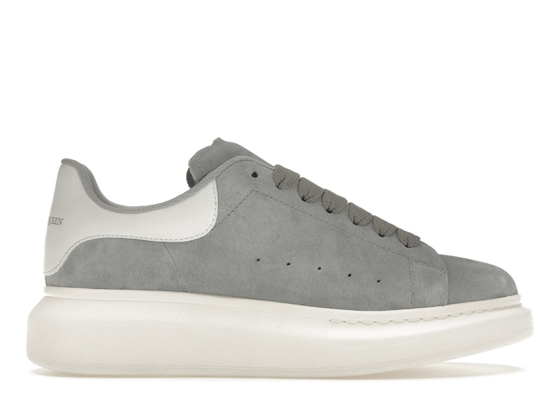 Alexander McQueen Oversized Dove Grey Suede Women s 650792