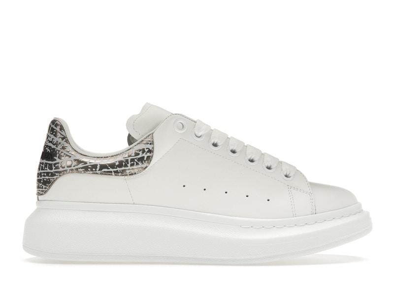 White and silver clearance alexander mcqueen sneakers
