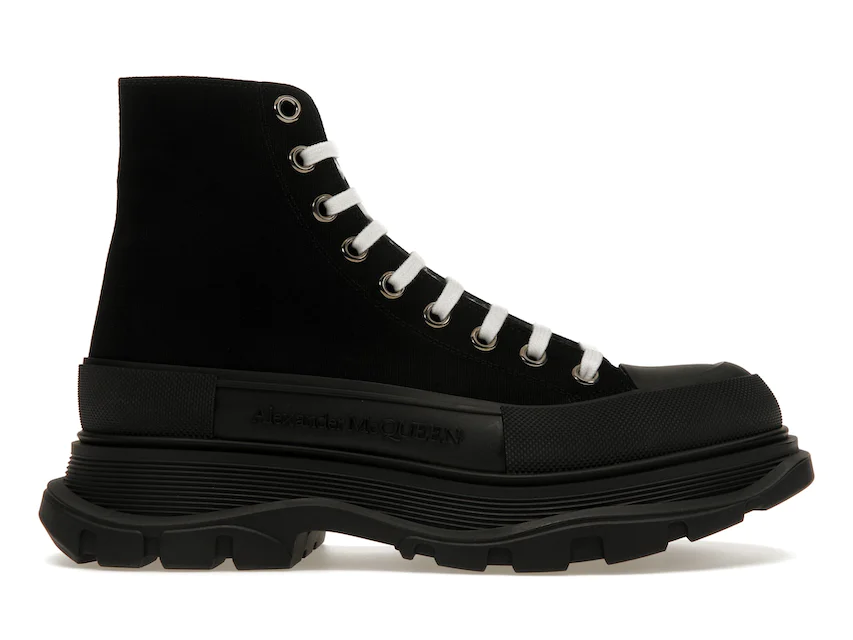 Alexander McQueen Tread Slick Boot Black Black White 0