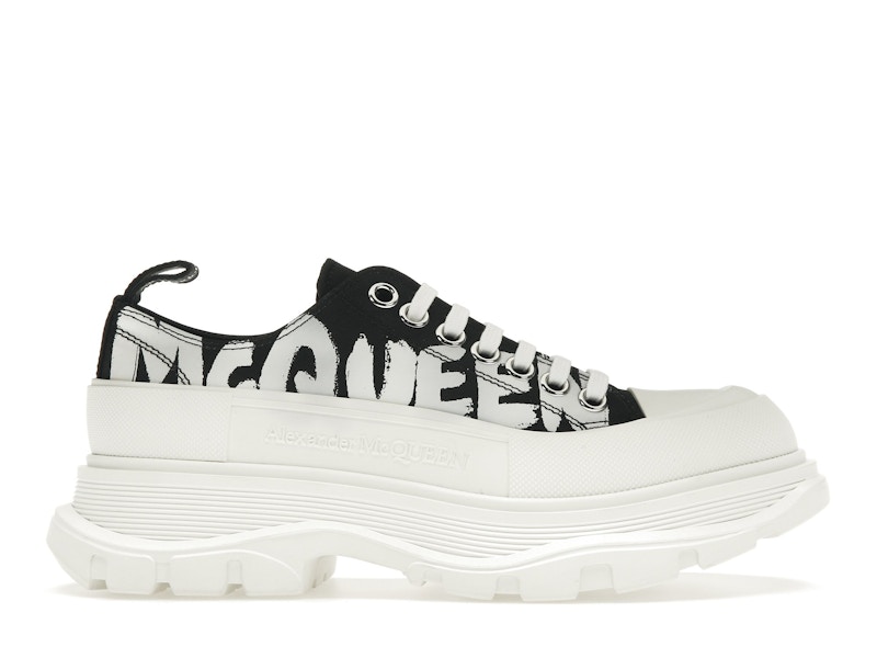 Womens black and white alexander mcqueen's hotsell