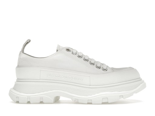 Alexander McQueen Tread Slick Low Lace Up Bianco Bianco (donna) 0