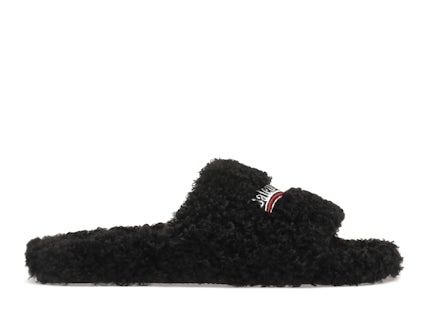 Balenciaga Furry Slide Black Men's 654747W2DO11096