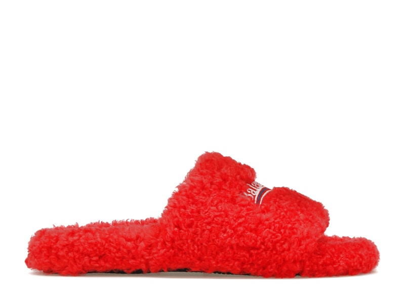 Balenciaga Furry Slide Red Men's - 654747W2DO16596 - US