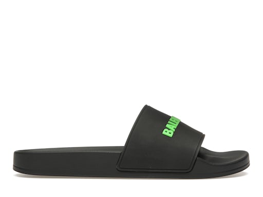 Balenciaga Poolrutsche Schwarz Fluo Grün 0