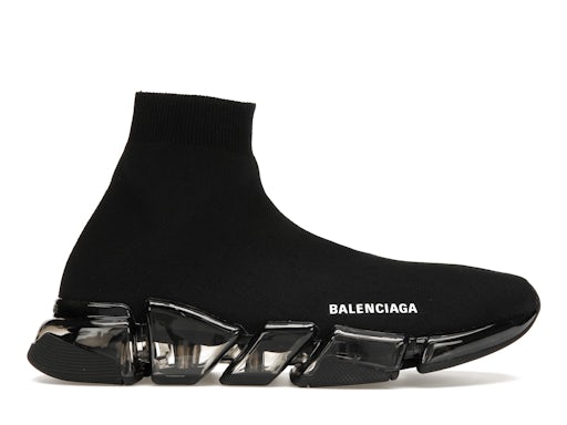 Suela Balenciaga Speed 2.0 Transparente Negro 0