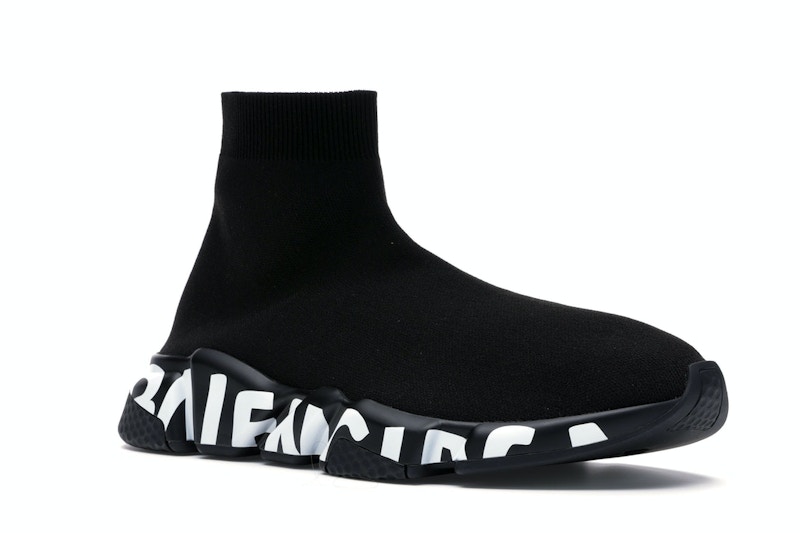 Balenciaga speed graffiti trainers black Clearance