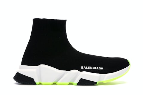 Balenciaga Speed Trainer Black White Neon 2019 (Women's) 551185