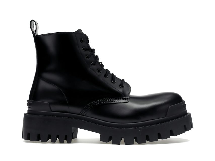 Balenciaga Strike 20mm Lace Up Boot Black Men's - 589338WA9601000 -