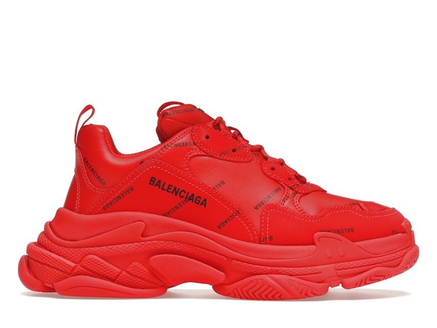 Balenciaga Triple S Sneaker 'Allover Logo - Red