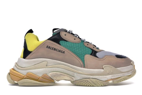 Balenciaga Triple S Beige Green Yellow (2018 Reissue) Men's