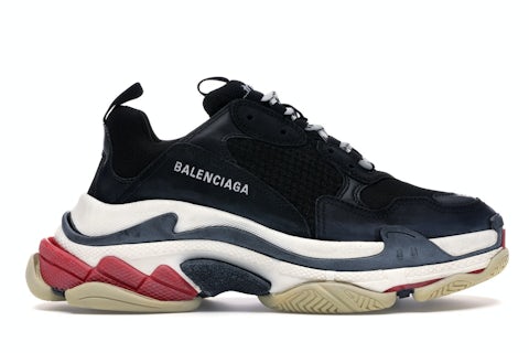Balenciaga Triple S Black White Red (2018 Reissue) Men's
