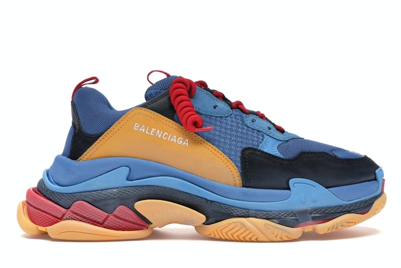 Balenciaga Triple S Blue Orange Red Men s Sneakers US