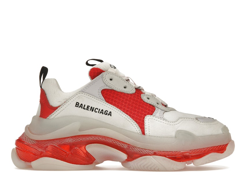 Balenciaga Track Clear Sole Low-Top Sneakers Red 647742W3BZ16591