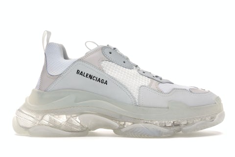 Balenciaga Triple S Clear Sole White Men's 541624 W09E1 9000 US