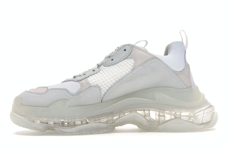 Balenciaga triple s blanche semelle transparente clearance