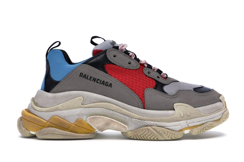 Balenciaga Triple S Grey Red Blue 2018 Reissue Men s 512175 W09O2 4365 533883 W09O2 4365 US