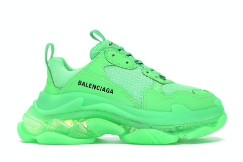 Balenciaga Triple S Neon Green Clear Sole (Women's) 544351 W09OL
