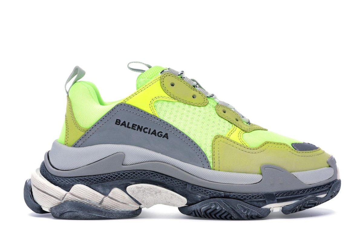 Balenciaga Triple S Neon Yellow (2018 Reissue) - Sneakers