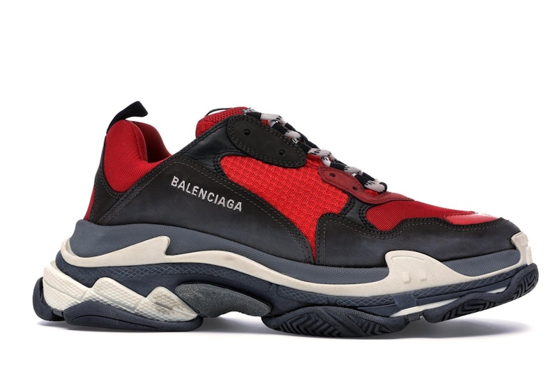 Balenciaga shoes triple s black and red clearance