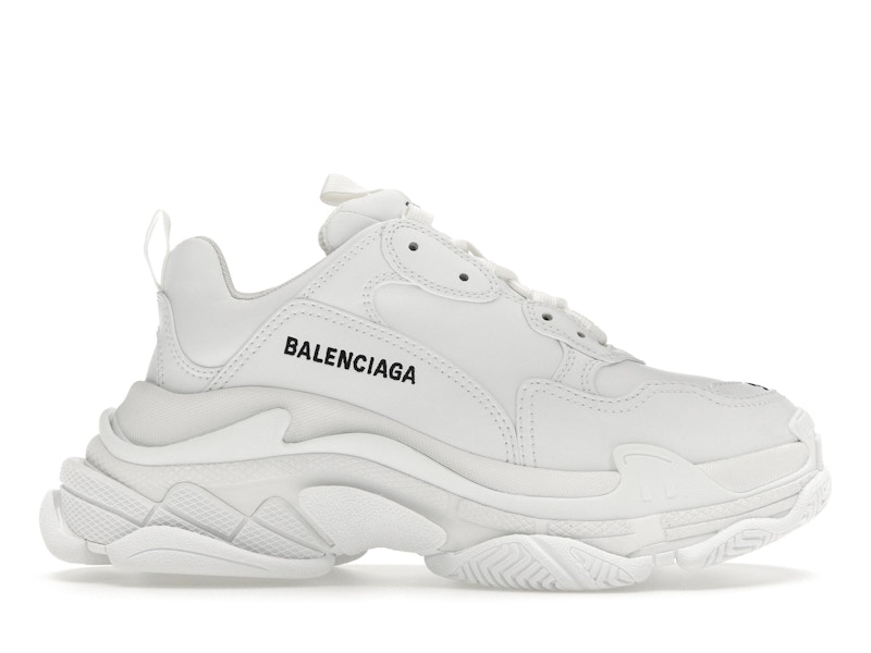 Balenciaga Triple S Synthetic Leather Triple White (Women's)