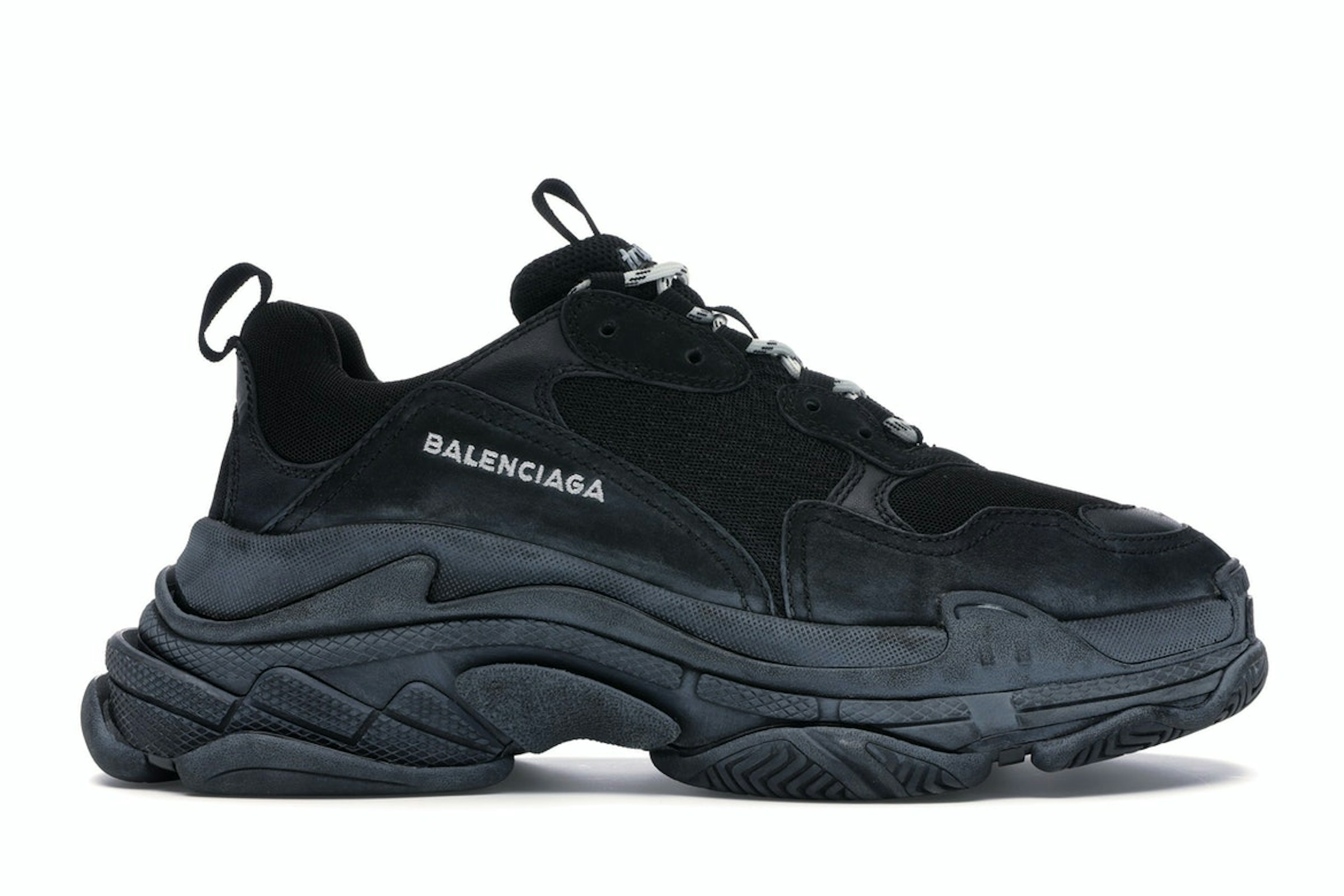 Balenciaga Triple S Triple Black (2018 Reissue) (Pre-Distressed) - 512176 W09O1 1000