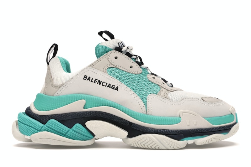Balenciaga Triple S White Grey Turquoise Men s Sneakers US
